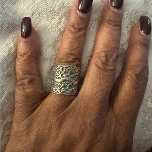 Intricate Sterling Silver Filigree Women's Ring